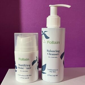 FOLLAIN - Balancing Cleanser & Mattifying Moisturizer Duo - (NWOT)